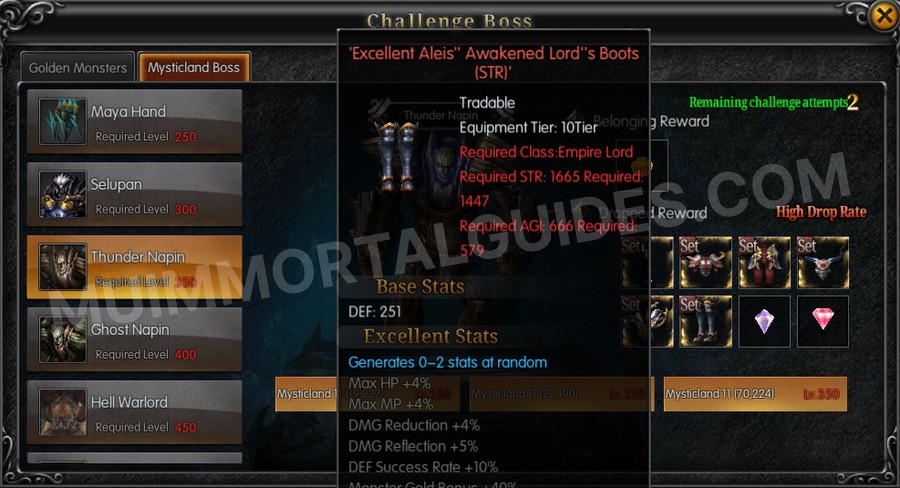 In-game screenshot of Excellent Aleis' Awakened Lord's Boots (STR) tooltip