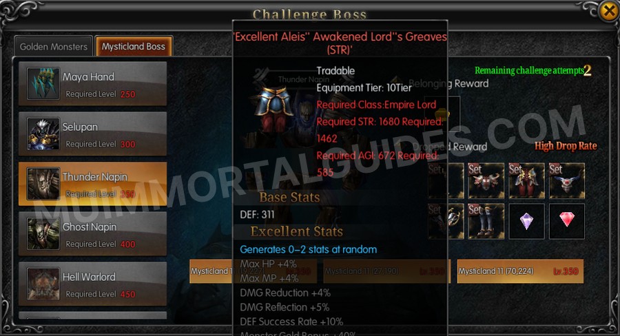 In-game screenshot of Excellent Aleis' Awakened Lord's Greaves (STR) tooltip