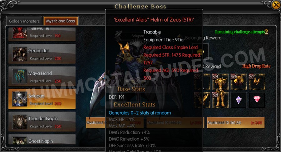 In-game screenshot of Excellent Aleis' Helm of Zeus (STR) tooltip