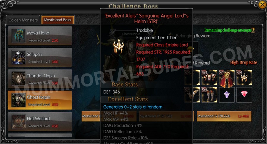 In-game screenshot of Excellent Aleis' Sanguine Angel Lord's Helm (STR) tooltip