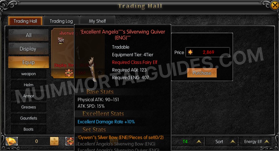 In-game screenshot of Excellent Angela's Silverwing Quiver (ENG) tooltip