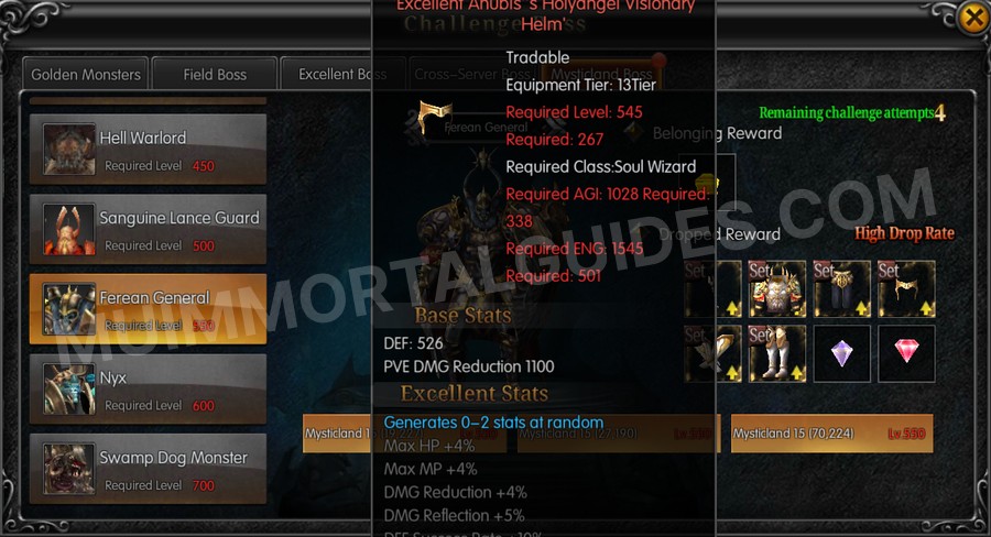 In-game screenshot of Excellent Anubis's Holyangel Visionary tooltip