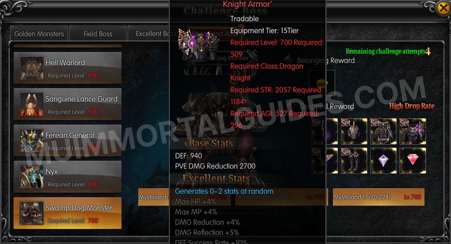 In-game screenshot of Excellent Hyon's Forefather's Silver Heart Knight Armor tooltip