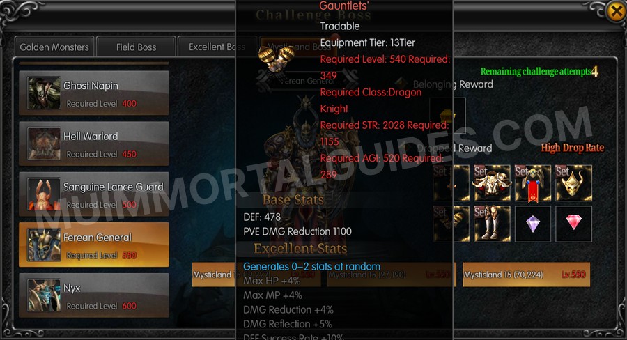 In-game screenshot of Excellent Hyon's Holyangel Knight Gauntlets tooltip