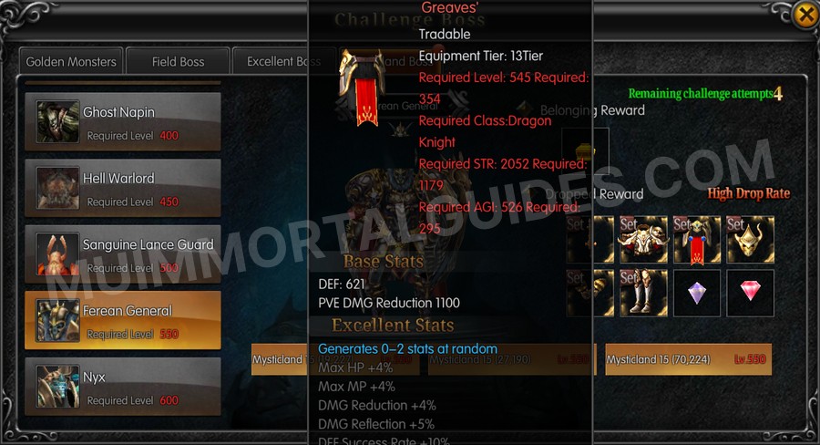 In-game screenshot of Excellent Hyon's Holyangel Knight Greaves tooltip