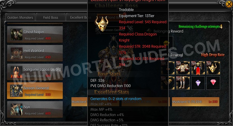 In-game screenshot of Excellent Hyon's Holyangel Knight Helm tooltip