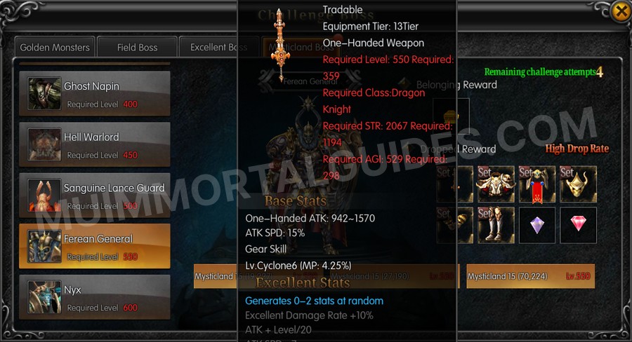 In-game screenshot of Excellent Hyon's Holyangel Sword tooltip