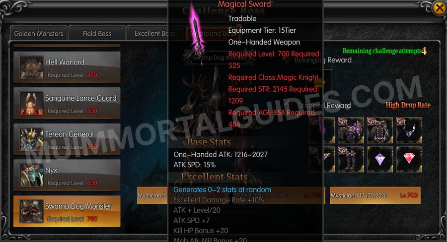 In-game screenshot of Excellent Kevin's Ancestral Silverheart Magical Sword tooltip