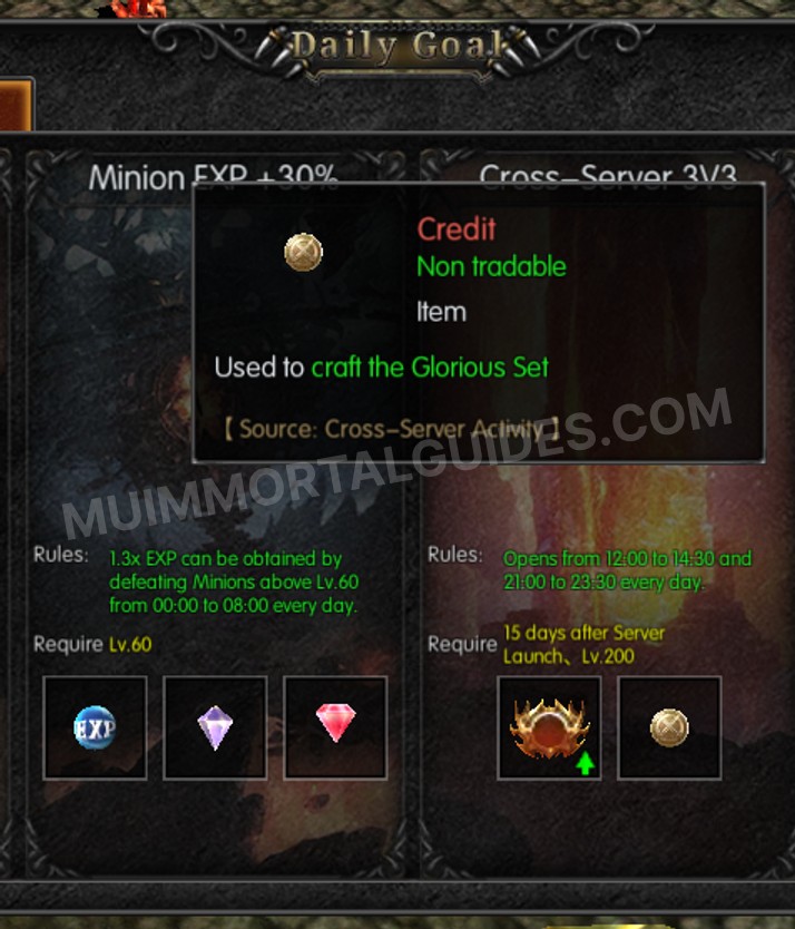 Screenshot of Credit