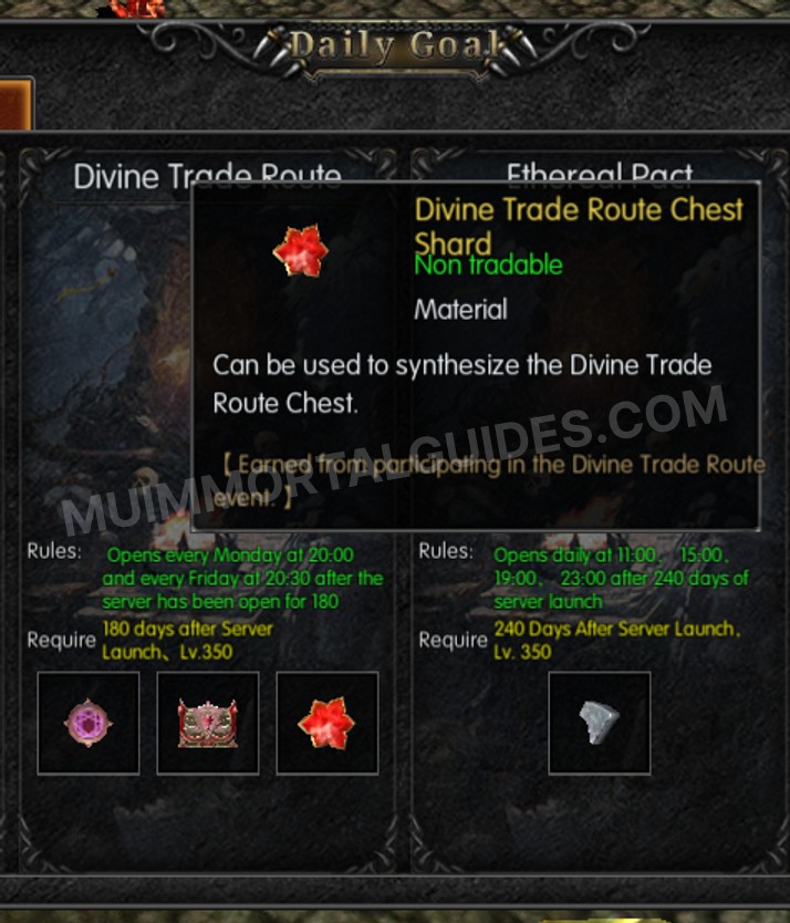 Screenshot of Divine Trade Route Chest Shard