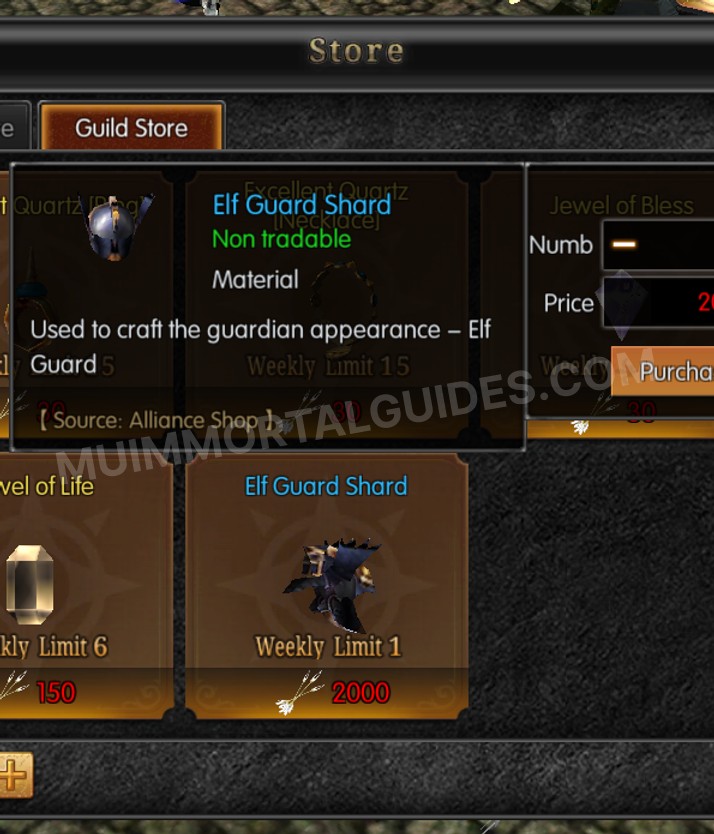 Screenshot of Elf Guard Shard