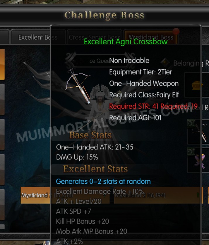Screenshot of Excellent Agni Crossbow