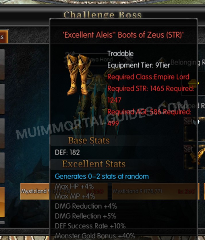 Screenshot of Excellent Aleis' Boots of Zeus (STR)