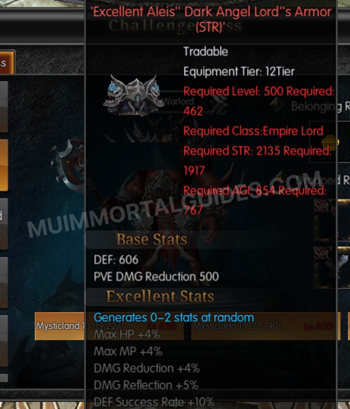 Screenshot of Excellent Aleis' Dark Angel Lord's Armor (STR)