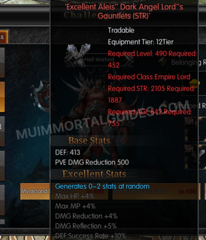 Screenshot of Excellent Aleis' Dark Angel Lord's Gauntlets (STR)