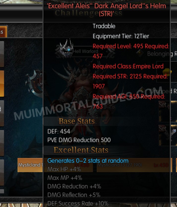 Screenshot of Excellent Aleis' Dark Angel Lord's Helm (STR)