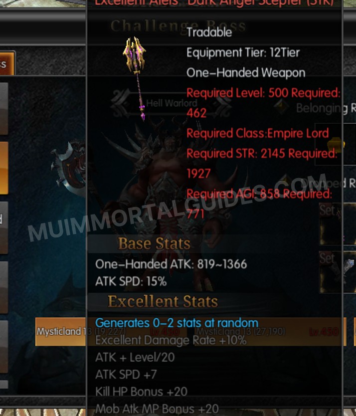 Screenshot of Excellent Aleis' Dark Angel Scepter (STR)