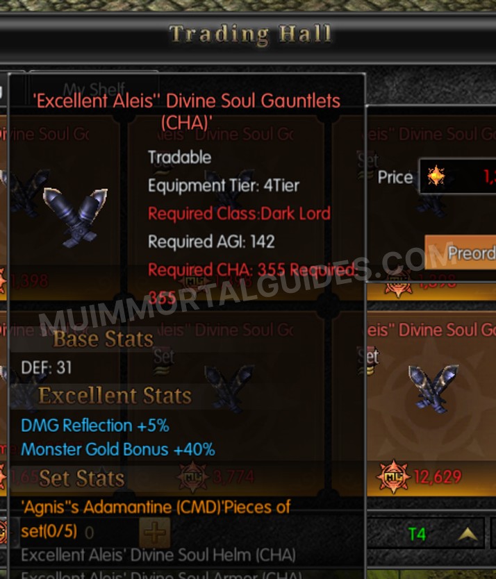Screenshot of Excellent Aleis' Divine Soul Gauntlets (CHA)