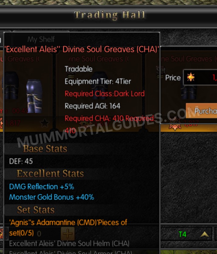 Screenshot of Excellent Aleis' Divine Soul Greaves (CHA)