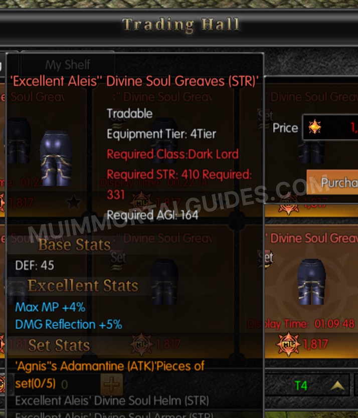 Screenshot of Excellent Aleis' Divine Soul Greaves (STR)