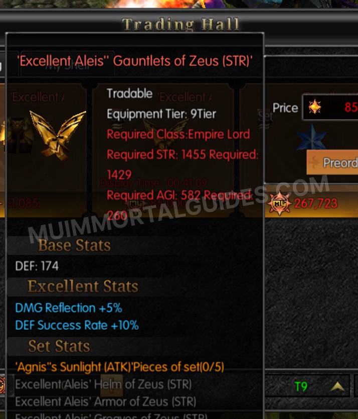 Screenshot of Excellent Aleis' Gauntlets of Zeus (STR)