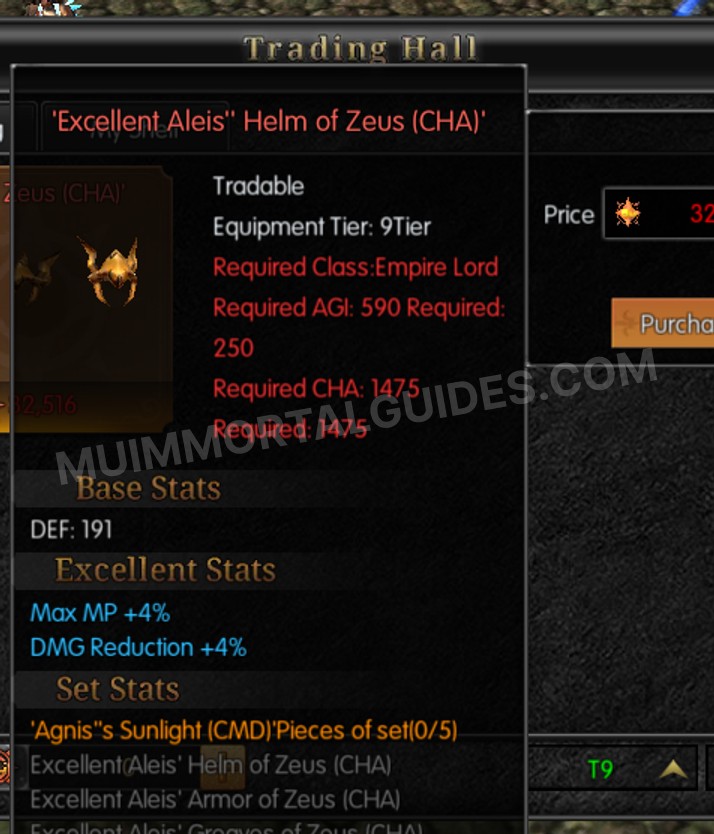 Screenshot of Excellent Aleis' Helm of Zeus (CHA)