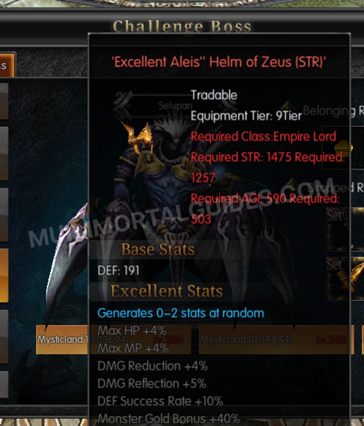 Screenshot of Excellent Aleis' Helm of Zeus (STR)