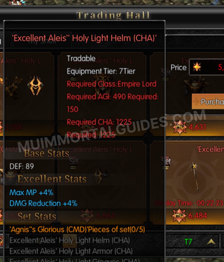 Screenshot of Excellent Aleis' Holy Light Helm (CHA)