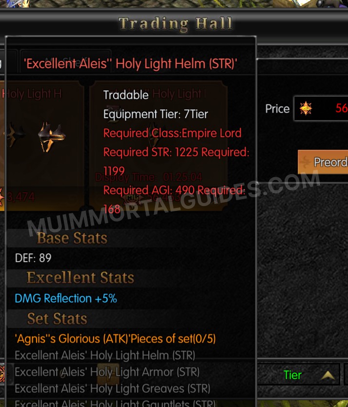 Screenshot of Excellent Aleis' Holy Light Helm (STR)