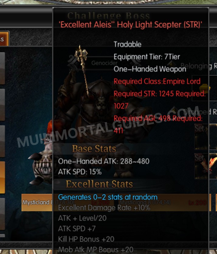 Screenshot of Excellent Aleis' Holy Light Scepter (STR)