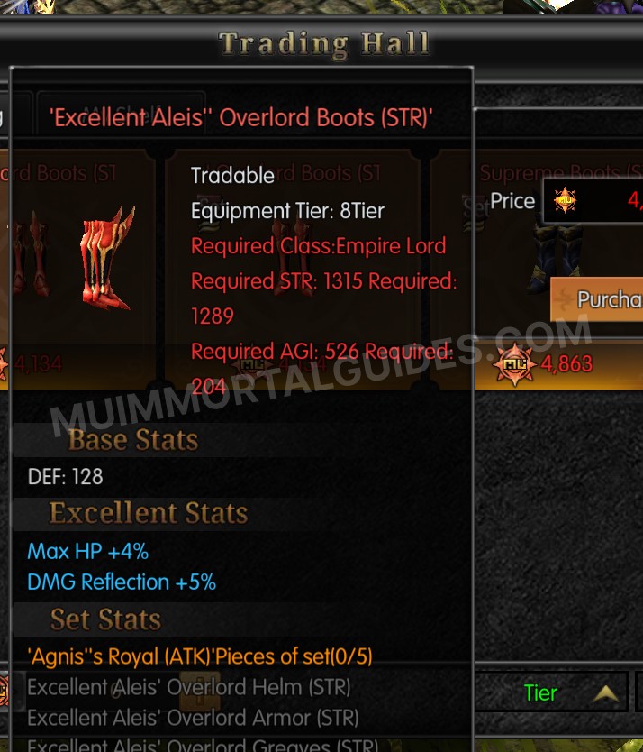 Screenshot of Excellent Aleis' Overlord Boots (STR)