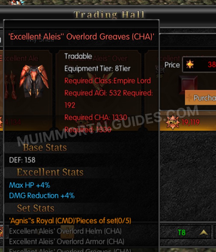 Screenshot of Excellent Aleis' Overlord Greaves (CHA)