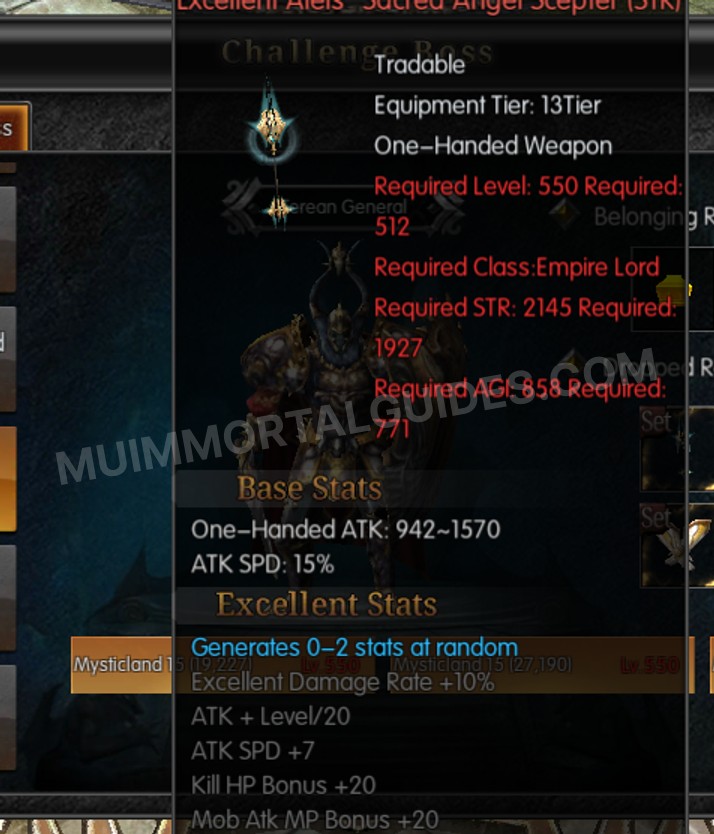 Screenshot of Excellent Aleis' Sacred Angel Scepter (STR)