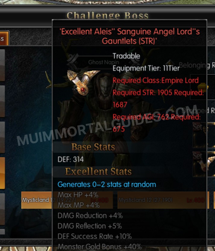 Screenshot of Excellent Aleis' Sanguine Angel Lord's Gauntlets (STR)