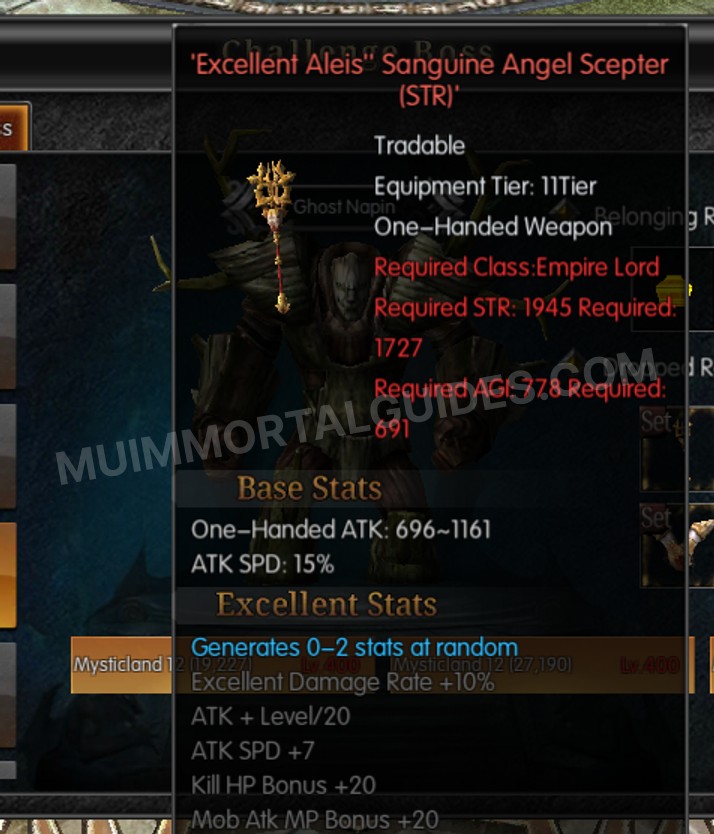 Screenshot of Excellent Aleis' Sanguine Angel Scepter (STR)