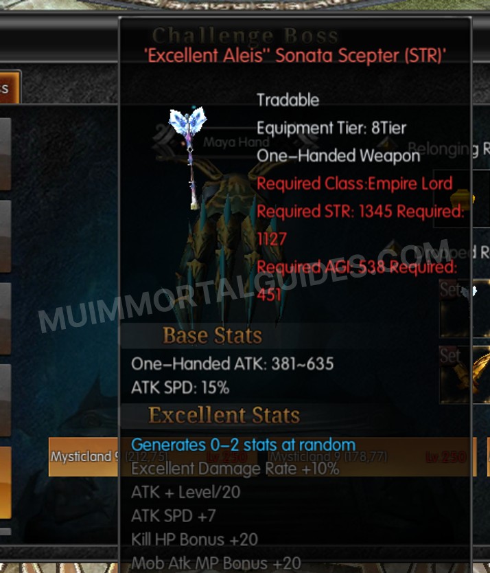Screenshot of Excellent Aleis' Sonata Scepter (STR)