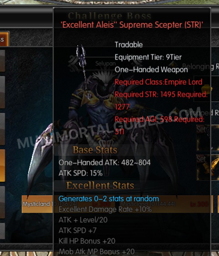 Screenshot of Excellent Aleis' Supreme Scepter (STR)