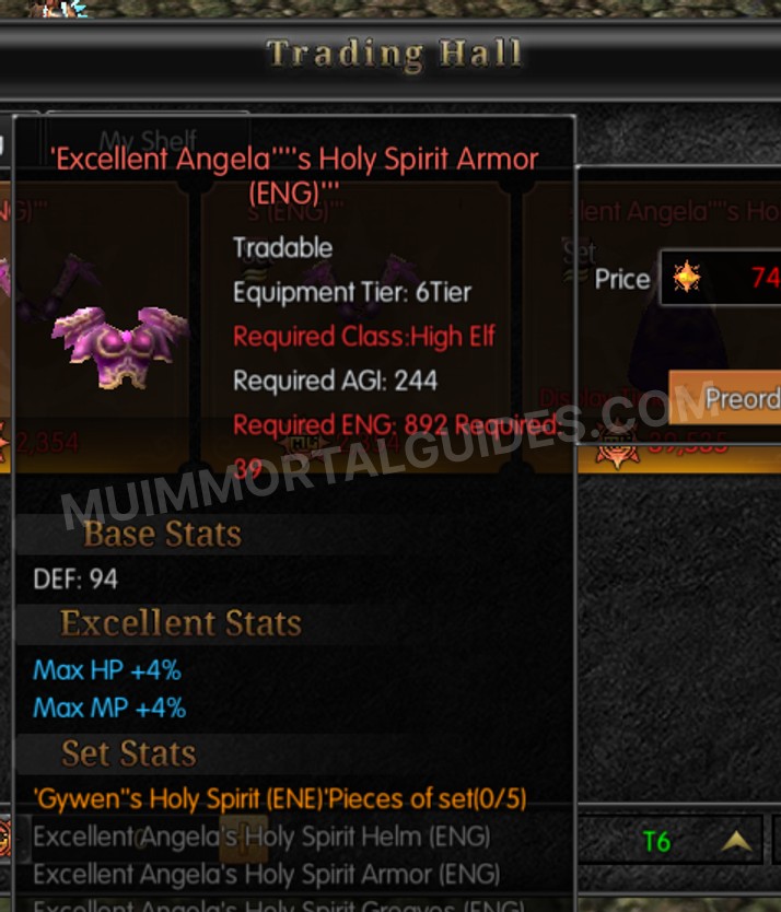 Screenshot of Excellent Angela's Holy Spirit Armor (ENG)