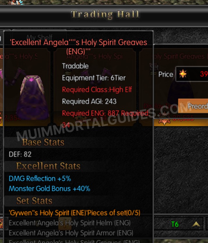 Screenshot of Excellent Angela's Holy Spirit Greaves (ENG)