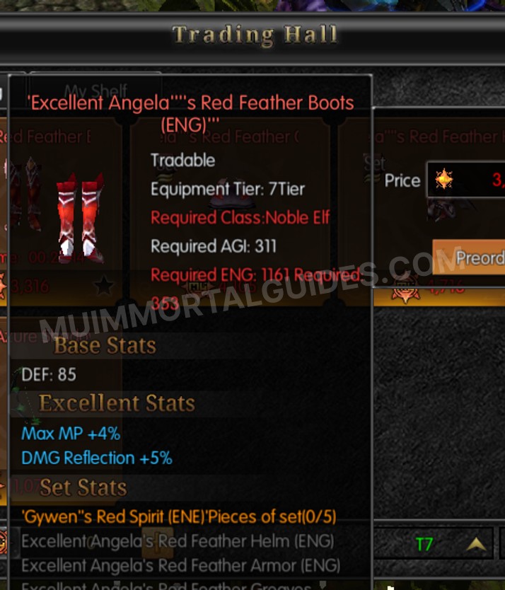Screenshot of Excellent Angela's Red Feather Boots (ENG)