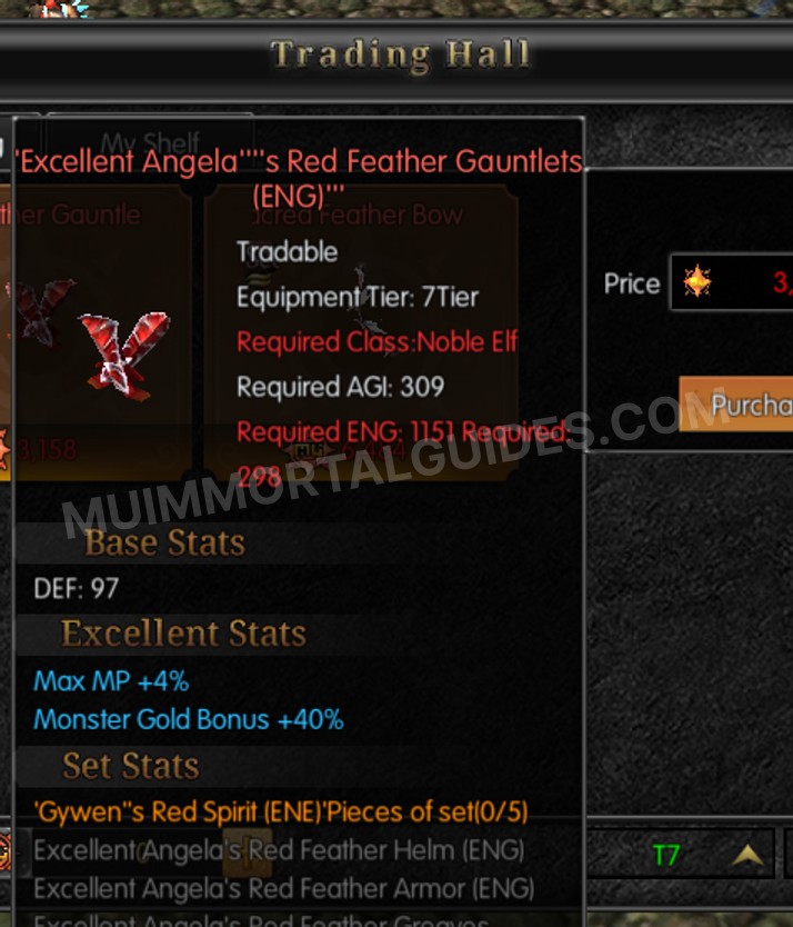 Screenshot of Excellent Angela's Red Feather Gauntlets (ENG)