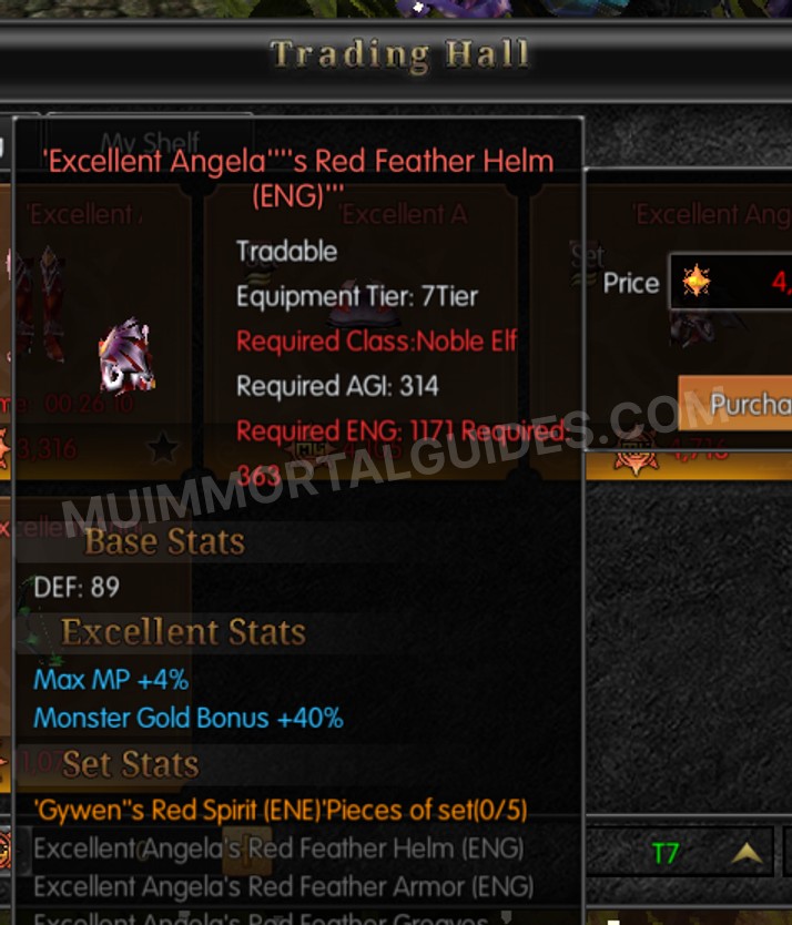 Screenshot of Excellent Angela's Red Feather Helm (ENG)