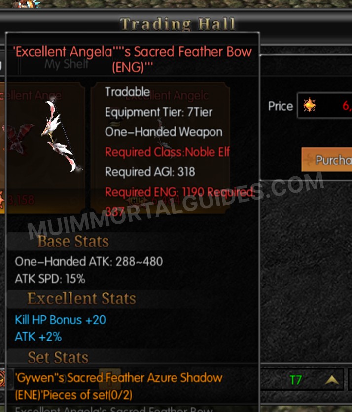 Screenshot of Excellent Angela's Sacred Feather Bow (ENG)