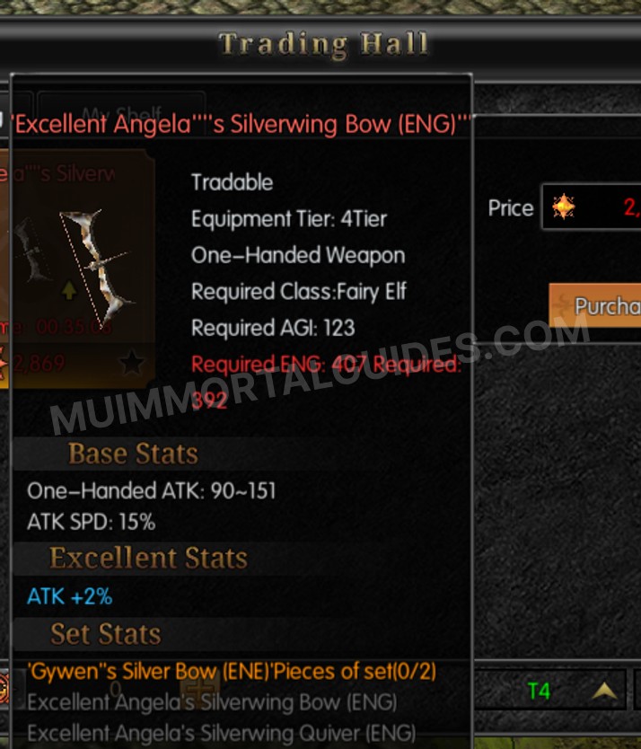 Screenshot of Excellent Angela's Silverwing Bow (ENG)