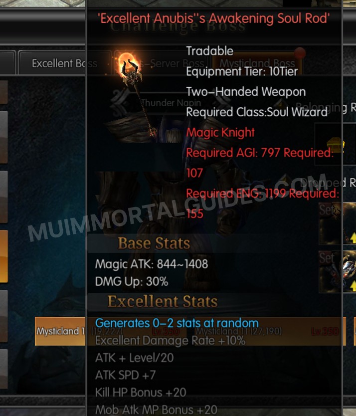 Screenshot of Excellent Anubis's Awakening Soul Rod