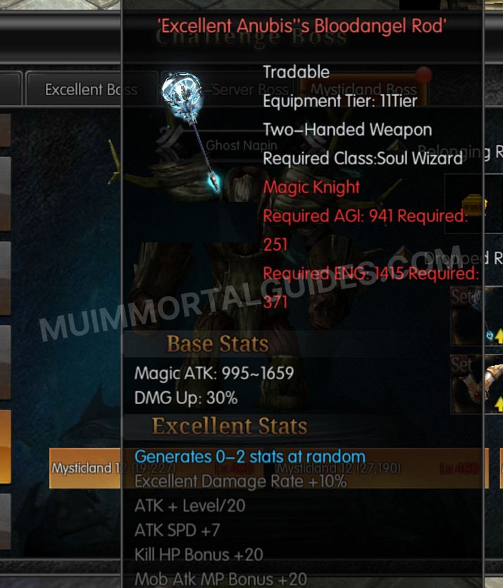 Screenshot of Excellent Anubis's Bloodangel Rod