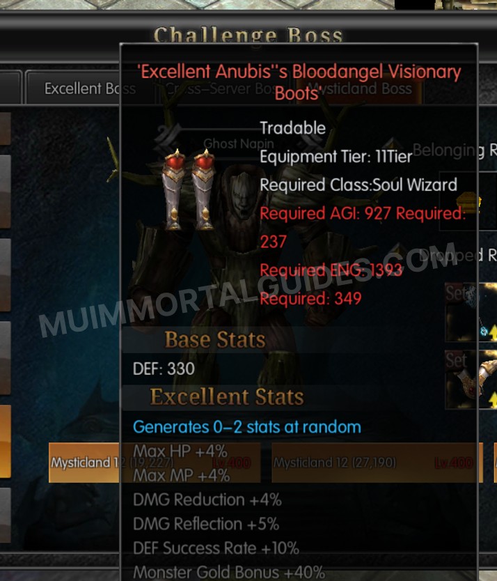 Screenshot of Excellent Anubis's Bloodangel Visionary Boots