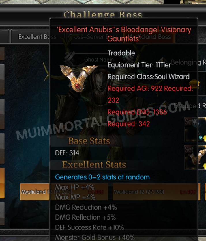 Screenshot of Excellent Anubis's Bloodangel Visionary Gauntlets