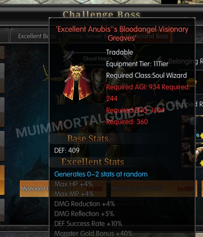 Screenshot of Excellent Anubis's Bloodangel Visionary Greaves