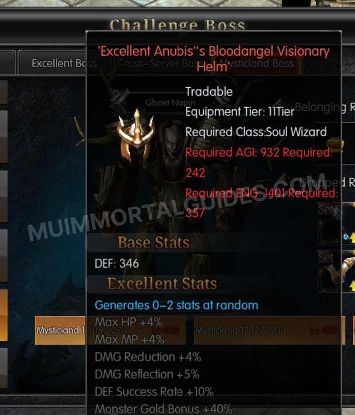 Screenshot of Excellent Anubis's Bloodangel Visionary Helm